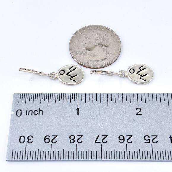 Vintage Sterling Silver Moonlit Mountain Earrings | Jeff McKenzie Nature Jewelry - Picture 5 of 6